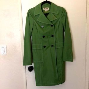 Michael Kors green raincoat Size XS